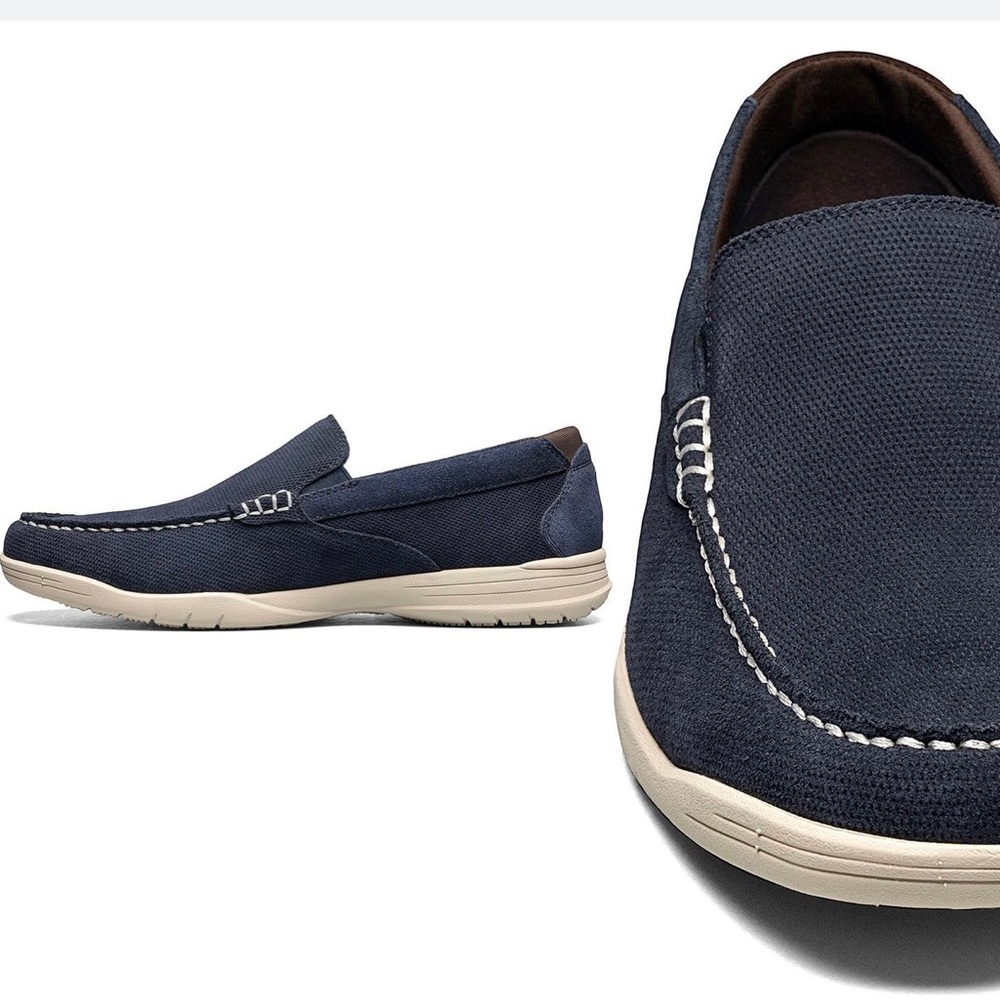 Nunn Bush Sumter Leather Moc Toe Navy Venetian Loafer. 10W